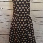 Ruby Rox  Brown‎ tan polka dot rockabilly dress Photo 0
