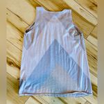 White House | Black Market Sz S White/Gold/Silver Sleeveless Pleated Knit Blouse Photo 7