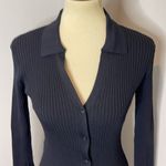 NWT Misha Skylar Black Collared‎ Knit Midi Dress Size M Photo 5