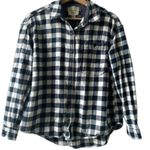 Forever 21 black & white plaid button down shirt small casual shabby chic fall Photo 1