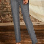 Ecru NWT  Herringbone Lombard Trouser  Plaid Velvet Trim Photo 1