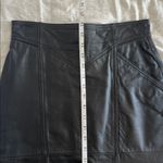Vintage Genuine 100% Leather Midi Skirt Pencil 80s 90s Biker‎ Size 6 Black Photo 8