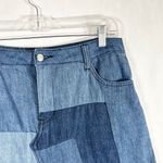 Gianni Bini Gianni‎ Bini Medium Mini Skirt Blue Denim Patchwork Y2K Boho Pockets Womens 120 Photo 5