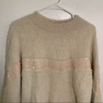 Lush Clothing Lush Holiday Hosting Sequin Stripe Sweater Ivory Photo 3