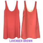 Lavender Brown Silk Tank Slip Designer Dress with Pockets MSRP $249 Size XS Photo 7