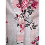 Laura Ashley Women's Pajamas XL White Pink Floral Striped Nightshirt Photo 4