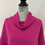 Montelli Womens Sz: Large Magnets Cowl Neck Side Button Round Bottom Cape. Pink Photo 9