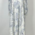 $550 NWOT SEE BY CHLOÉ Floral Printed Dress White Light Blue Size 38 Silk blend Photo 6