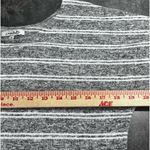 Crochet Long Sleeve Gray White Classic Pullover Shirt Soft Women Size Small Photo 4