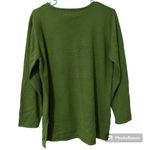 Bob Mackie  women’s small wearable art sweatshirt green embroidered necklace knit Photo 8