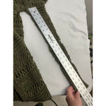 BCBGMAXAZRIA Womans BCBG Maxazria Long Sleeve Open Front Cardigan Sweater XXS Green Crotchet Photo 5