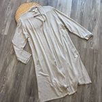 Magaschoni  ultra soft‎ beige open front duster cardigan longline women’s size XL Photo 0