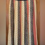 THML Women’s Pleated Patterned Multi Color Skirt w Elastic Metallic Waist-small Photo 0