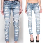 Rag and Bone Dre Brigade Boyfriend Distressed Y2K Light Wash Jeans | 25 Photo 1