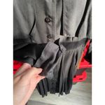 Vintage 1980s STUDIO 1 Black Button Midi Trench Dress Gothic Alt Artsy Whimsy Size L Photo 3