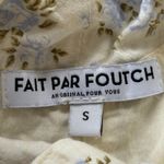 Fait Par Foutch Francesa Mini Dress Vintage Iris Floral Ivory Blue Size Small White Photo 5