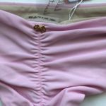 PilyQ NWT  Champagne Pink Basic Ruched Teeny Bikini Photo 3