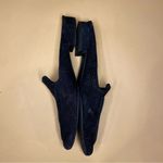 Franco Sarto 🛍️ Sabella Black Suede Mules Pointed Toe Slip On Perforated Size 6 Photo 3