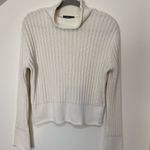 #132 TAKEOUT cream cable knit cropped sweater Size L Photo 1
