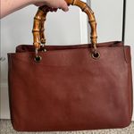 Mark and Graham Bamboo Elisabetta Brown Tote Made in Italy Photo 4