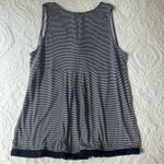 DKNY  Y2K Striped Babydoll Tank Top. Size: Medium. Navy and White. Photo 6