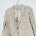 Rails  Jac Blazer in Sand Check Linen Blend Size XL NWT Double Breasted Photo 4
