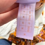 Savage Fenty Orange Velvet Floral Mini Dress Womens 10 Short Sleeve High Neck Photo 7