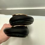 Tory Burch Minnie Travel Ballet Flats w/ Metal Logo, Black & Gold | Size 8 Photo 6