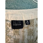 Women's BLUE Saks Fifth Avenue Top Size M White Gold Embroidered Size M Photo 1