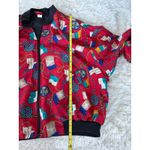 Notations Vintage‎  Nautical Flags Print Bomber Jacket Red Womens Large Photo 4