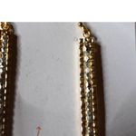 NIP Trades Of Hope Gold/Silver Tone 2"Bar Dangle Fish Hook Y2k Retro Earrings Gold Photo 1