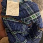 Aratta Silent Journey women’s plaid floral button down top M Blue Size M Photo 3