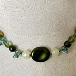 Green and blue beaded necklace Photo 0