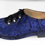 Naturalizer  Liam Blue Crushed Velvet Slip On Oxford Womens Shoes 7.5W Photo 1