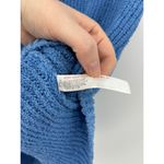Free People  Sweater Womens Medium Turtleneck Sleeveless Blue Rib Knit FP Beach Photo 4