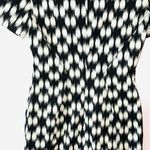 Yigal Azrouel Black & Cream Printed Leather Sheath Bodycon Dress Size 2 Photo 8