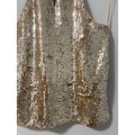 Parker  Vika Sequin Tank Top in Blush Stars Gold Tan XS NYE Sparkle Party EUC Photo 8