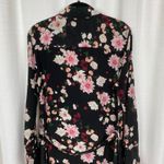 Equipment  Femme Black&Pink Floral Clea Silk Button Front Shirt Dress Sz.M Photo 12