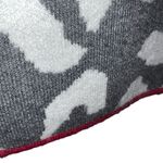 Anthropologie Gray and White Print Fuscia Pink Trim S/S Knit Sweater NWOT Size S Photo 5