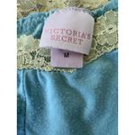 Victoria's Secret Vintage  Lounge Pants Flare Leg Lace Trim Y2K Blue Green Size M Photo 1