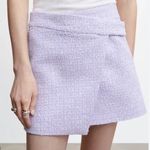 Mango  Gigi Purple Tweed Wrap Mini Skirt Photo 0