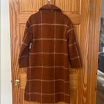 Old Navy  Relaxed Plaid Soft-Brushed Overcoat in Burnt Orange Size Small NWT Photo 6