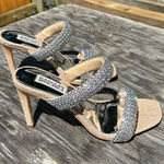 Badgley Mischka - Sade Jeweled Double-Band Stilettos‎ Heels 7 rhinestone gold Photo 0