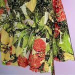Chico's  Size L Linen Jacket Embroidered Floral Multicolor Cardigan Photo 6