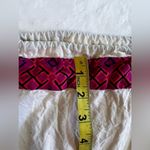 Tory Burch Canvas Drawstring Dust Bag 21" x 22" Metal Logo Charm Off White, Pink Photo 7