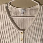 Abound NWT  Ribbed Short Sleeve Cropped Blouse Size XS Ivory Photo 2