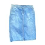 NY Jeans Vintage Cotton Denim Jean Midi Skirt Front Slit Size 16 Y2K Photo 2