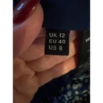 Whistles Dress Women 8 Blue Green Esme Leopard Print Asymmetric Hem Midi Preppy Photo 12