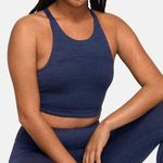 Outdoor Voices Move Free Crop Top Sports Bra Baltic Blue Size XS EUC Photo 0