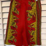 Urban Outfitters Red Floral Stretch Waist Shorts Size XS Photo 0